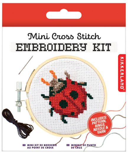 Mini Cross Stitch Embroidery Kit - Ladybug