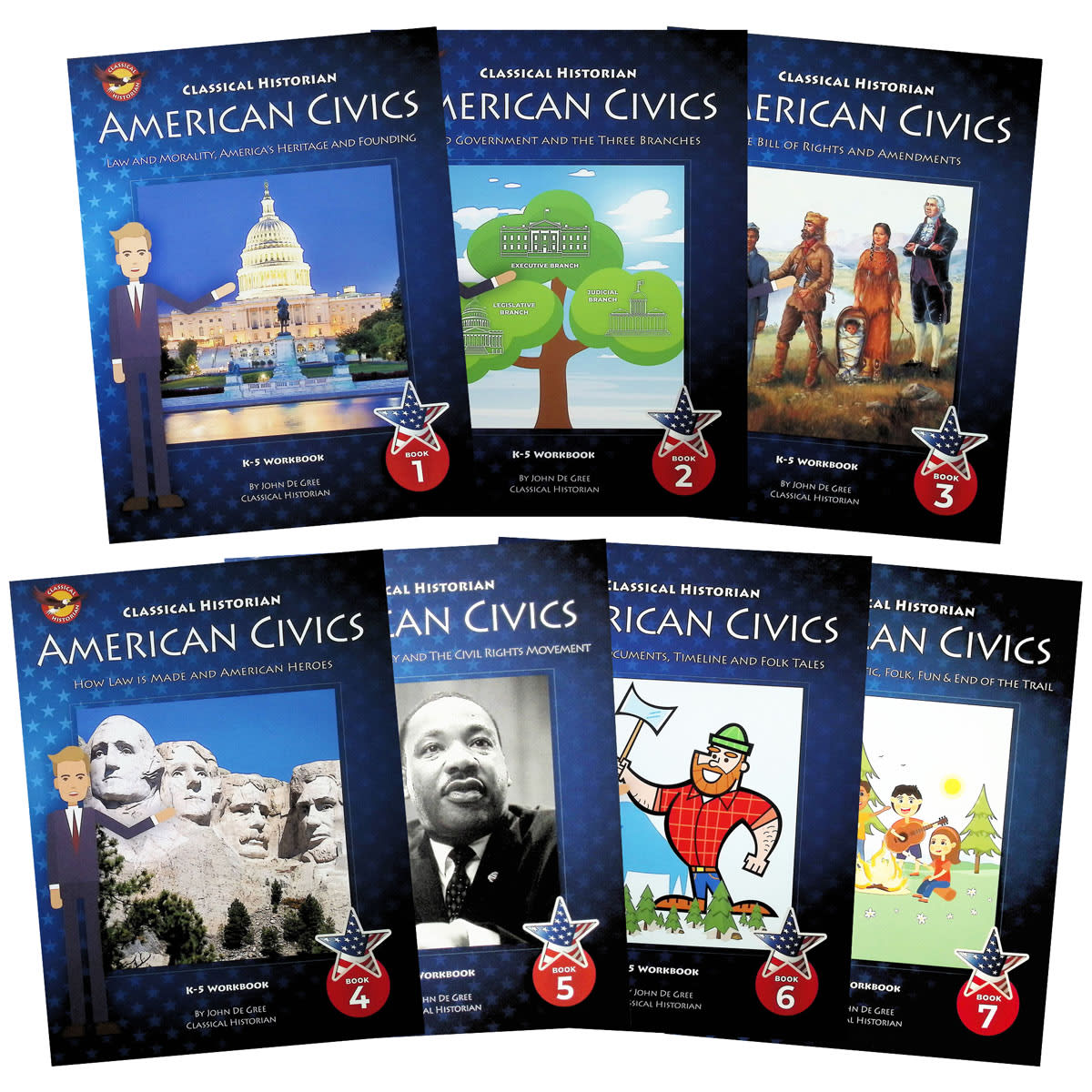 American Civics K-5 Workbook Set