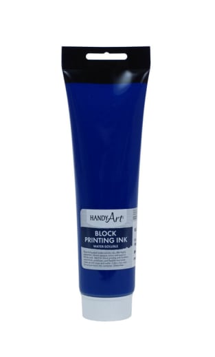 Block Ink Water Soluble - Blue (5oz Tube)