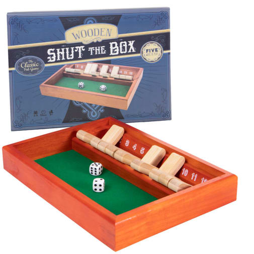 Brybelly Wooden Shut the Box Dice Game
