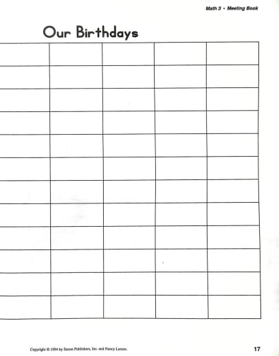 Saxon Math 3 Meeting Book