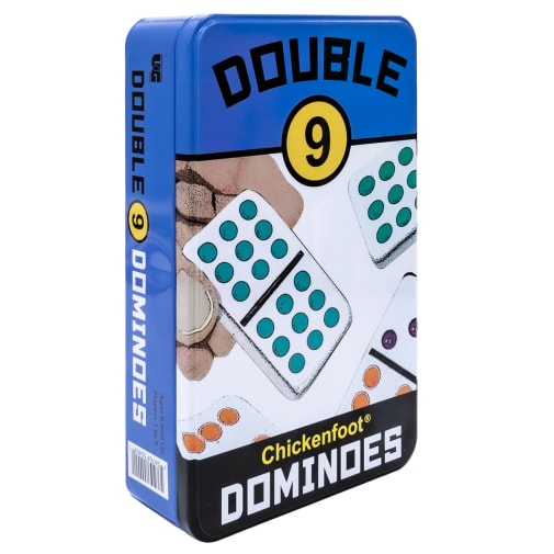 Double Nine Dominoes Set in Storage Tin