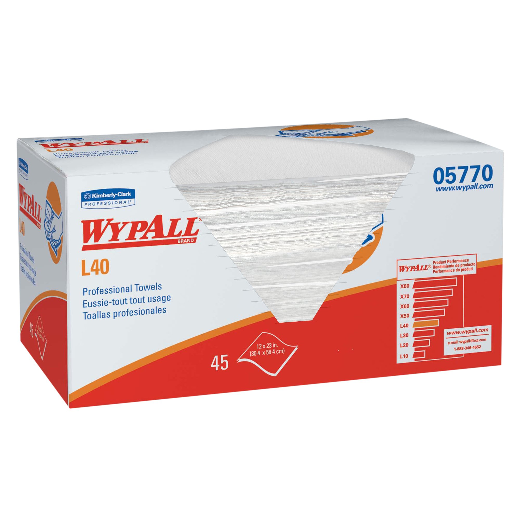 WypAll PowerClean L40 Multipurpose Task Wipe, 12 x 23 Inch MK 647961