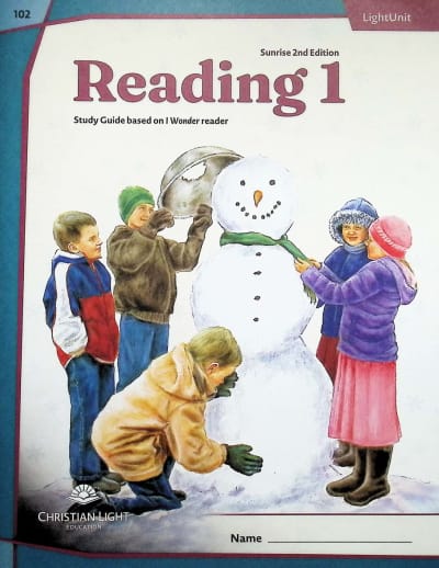 Christian Light I Wonder Reading 102 LightUnit Sunrise 2nd Ed