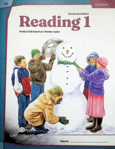 Christian Light I Wonder Reading 102 LightUnit Sunrise 2nd Ed
