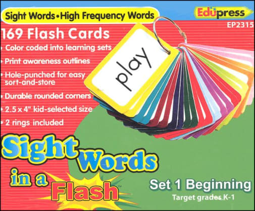 Sight Words in a Flash Flashcards Set 1