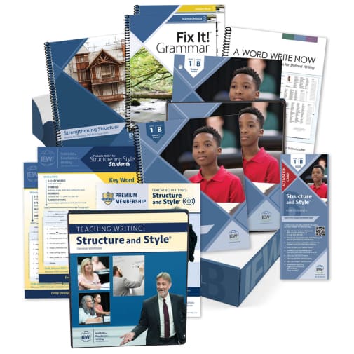 IEW Structure and Style for Students: Year 1 Level B Premier Set (Forever Streaming)
