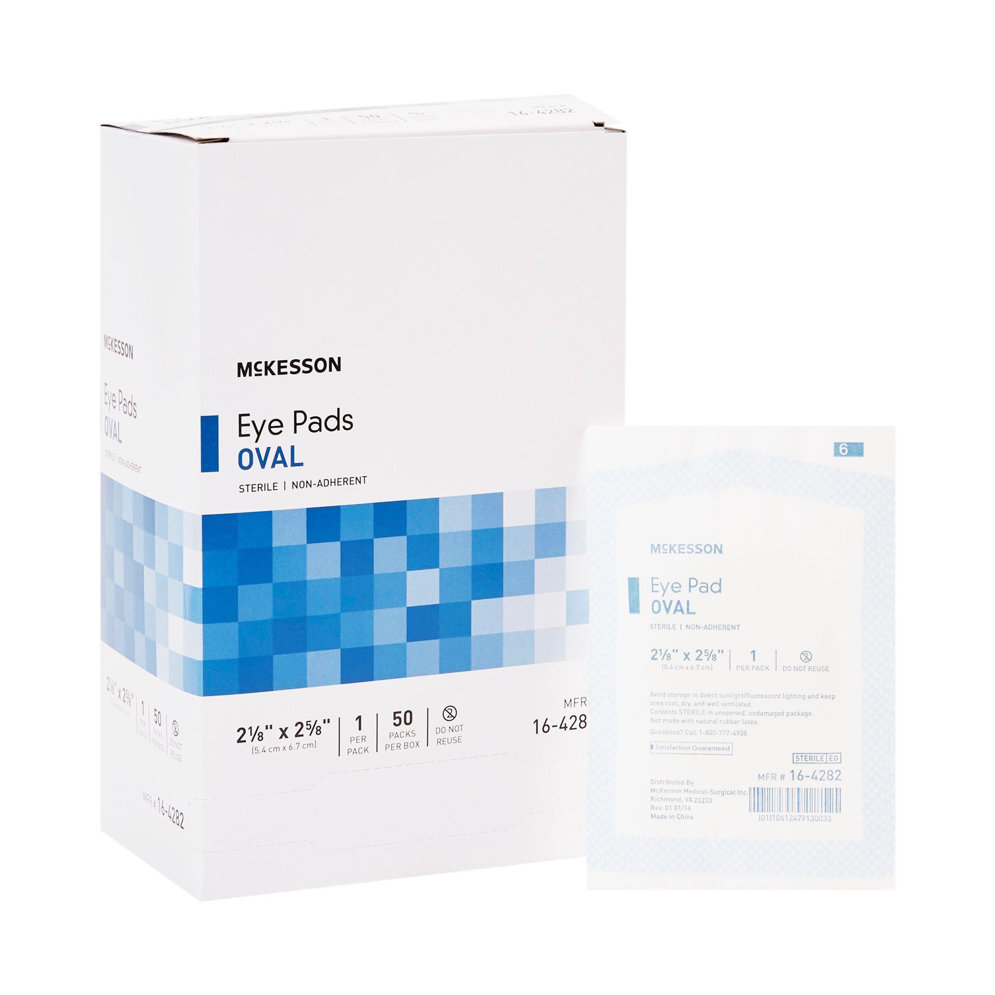 McKesson Eye Pad, 2-1/8 x 2-5/8 Inch MK 467978