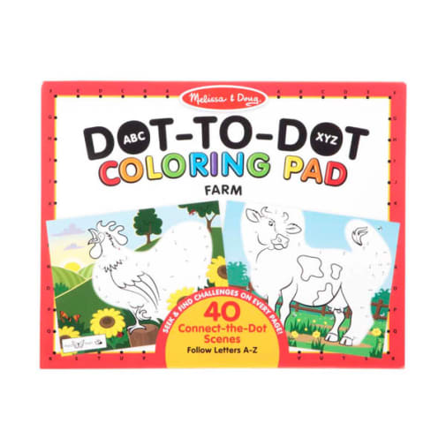 Melissa & Doug ABC Dot-To-Dot Coloring Pad Farm