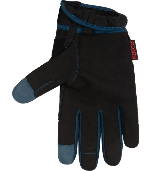 KincoPro&trade; Lined Black Synthetic with Pull-Strap, Black, large