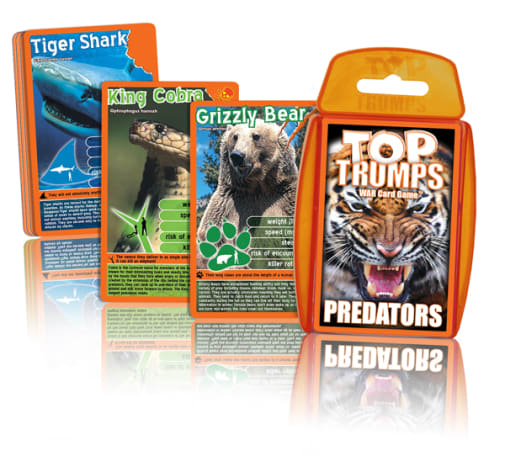 Top Trumps Card Game - Predators
