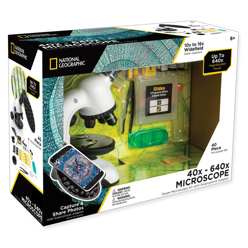 National Geographic Zoom Microscope with Smartphone Adapter (40-640x)
