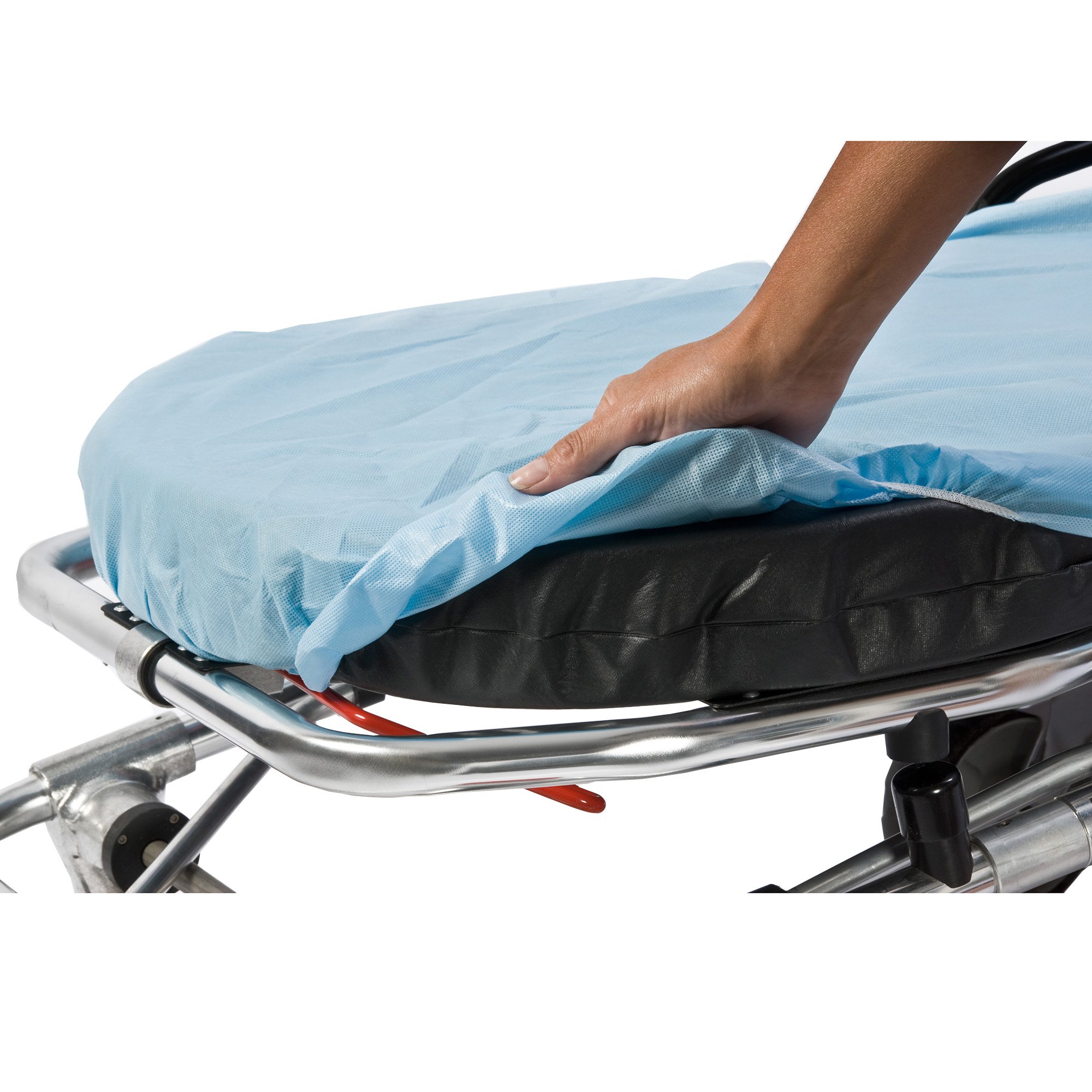 PocketFit Blue Fitted Stretcher Sheet, 30 x 72 Inch MK 881749