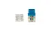Cat6A RJ45 110 Type Keystone Jack, Blue