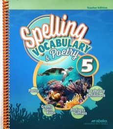Abeka Spelling, Vocabulary & Poetry 5 Teacher Edition - Revised