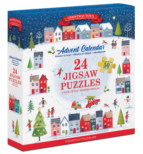 Eurographics Christmas Town Advent Calendar (24 50-piece Jigsaw Puzzles)