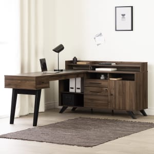 Helsy - L-Shaped Desk with Power Bar Helsy - L-Shaped Desk with Power Bar