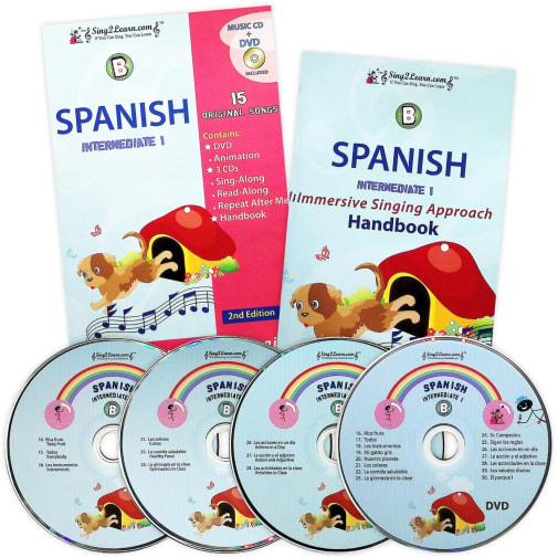 Spanish Intermediate 1B Combo (Song Book, CDs, DVD)