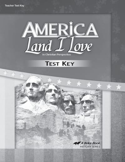 Abeka America: Land I Love in Christian Perspective Test Key