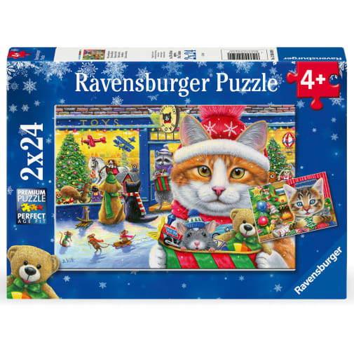 Ravensburger Christmas Kitties Puzzles (Two 24-piece Puzzles)
