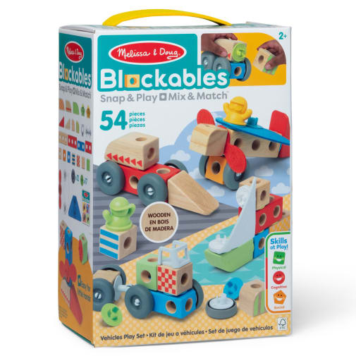 Melissa & Doug Blockables Vehicles Play Set