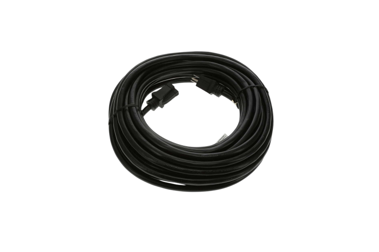 50Ft Heavy Duty Black Power Extension Cord SJTW 12/3 AWG