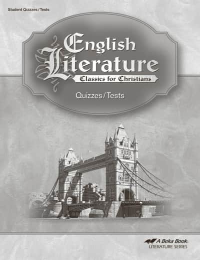 Abeka English Literature Student Test and Quiz Book