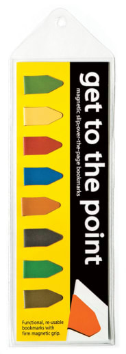 Get to Point 8 Sleeved Magnetic Bookmarks - Earthtones