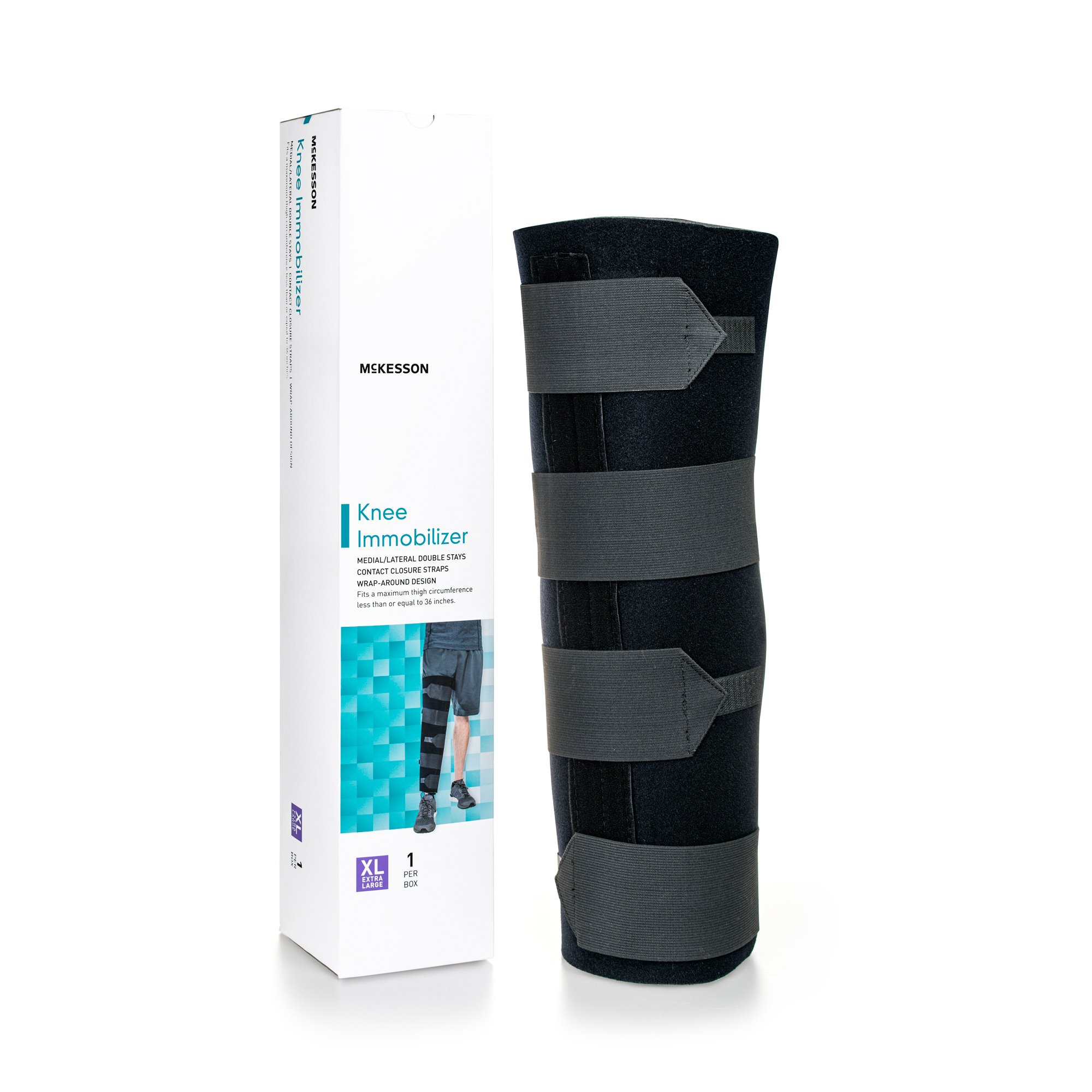 McKesson Knee Immobilizer, 22-Inch Length, Extra Large MK 1159096