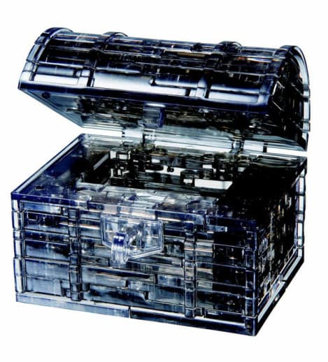 3D Crystal Puzzle - Black Treasure Chest