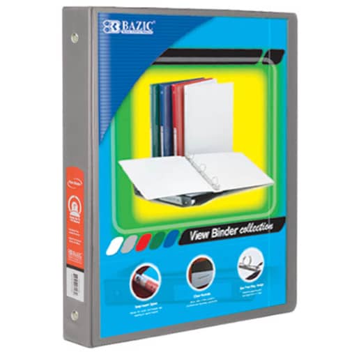 Binder - 3-Ring View 1/2" Grey