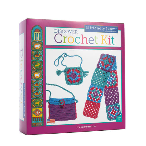 Discover Crochet Kit: Pink, Magenta, Azure, Emerald