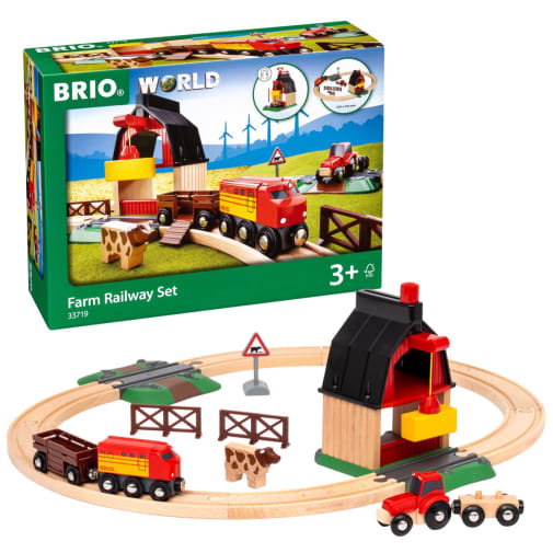 BRIO World Farm Railway Set