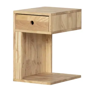 Table d'appoint 1 tiroir en bois massif