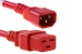 AC power cord, C14 to C19, 14 AWG, 4ft, Red