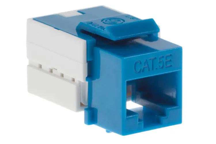 Cat5e RJ45 110 Type Keystone Jack, Blue Cat5e RJ45 110 Type Keystone Jack, Blue