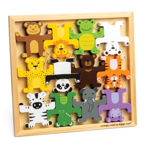 Wild Wooden Stacker Puzzle