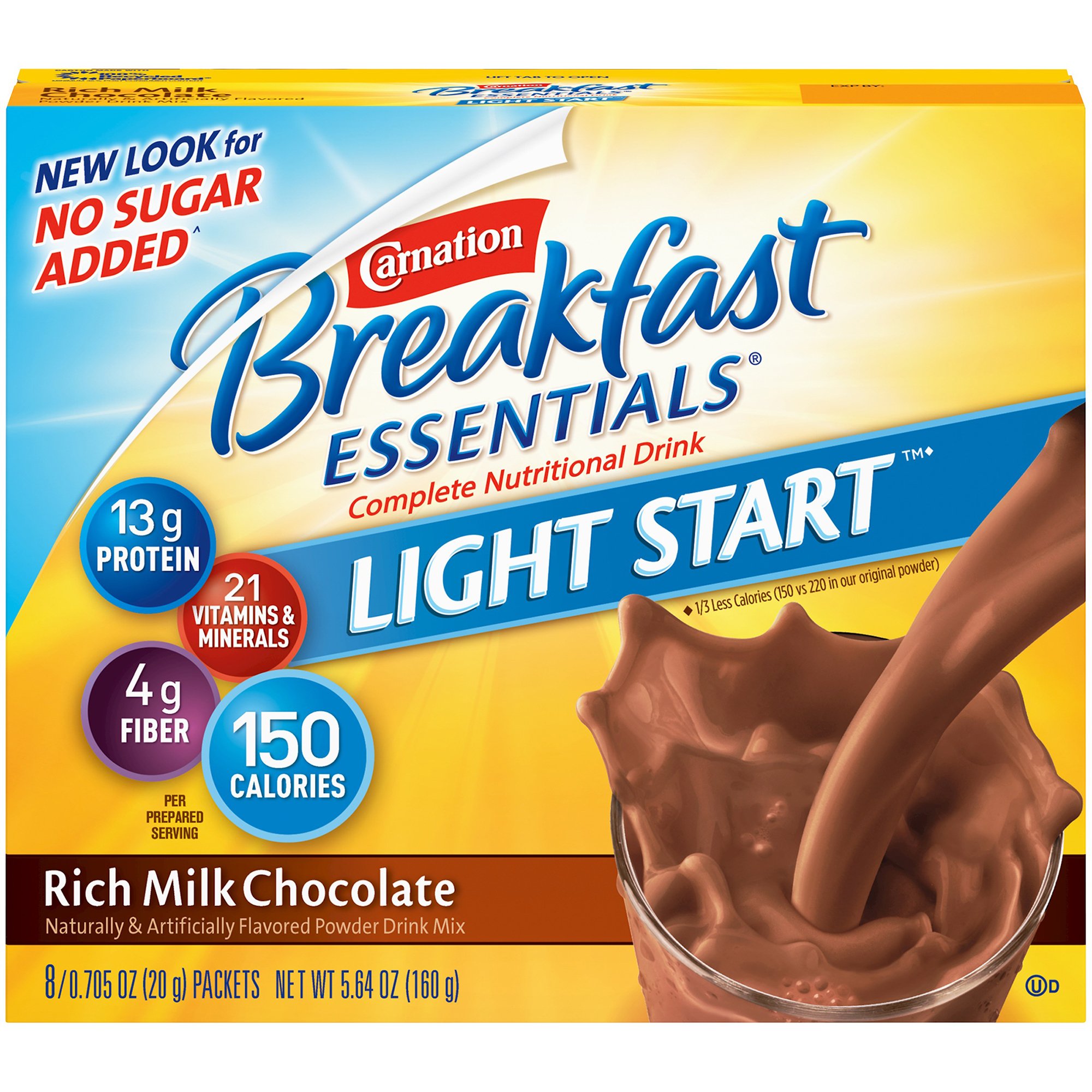 Carnation Breakfast Essentials Light Start Chocolate Nutritional Drink Mix MK 718293