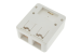 RJ45 Blank Surface Mount Box, 2 Port, White