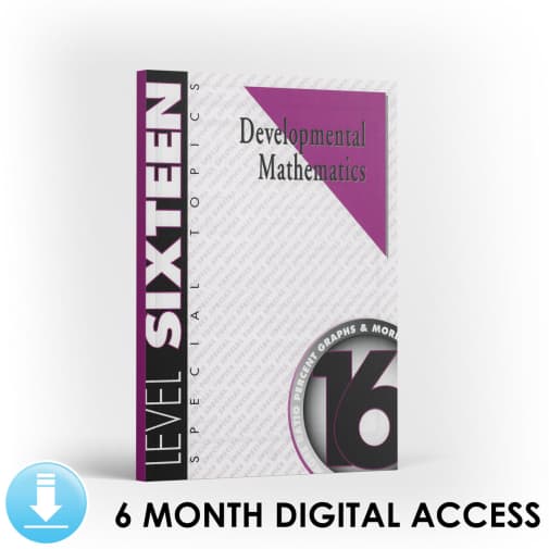 Developmental Math: Level 16 Student Workbook | Special Topics: Ratios, Percent Graphs & More (6 Month Access)