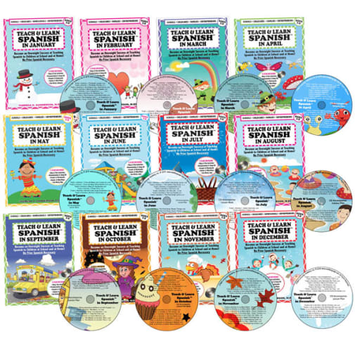 Teach & Learn Spanish Book & CD (all 12 months)