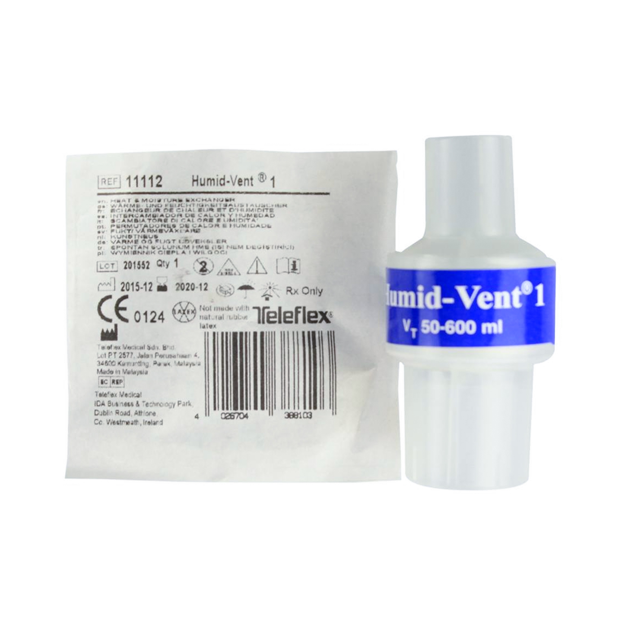 Humid-Vent 1 Heat Moisture Exchanger, Without CO2 Port MK 336061
