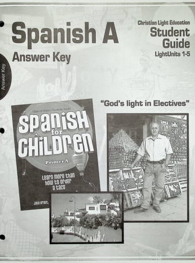Spanish A Student Guide Answer Key LightUnits 1-5