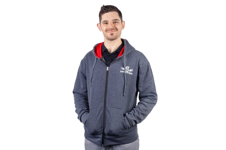 CK HOODIE, GRAY, SMALL