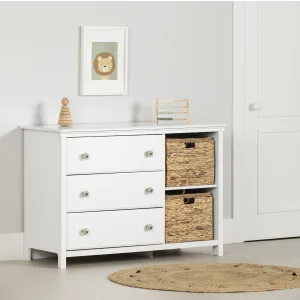 3-Drawer Dresser with Baskets