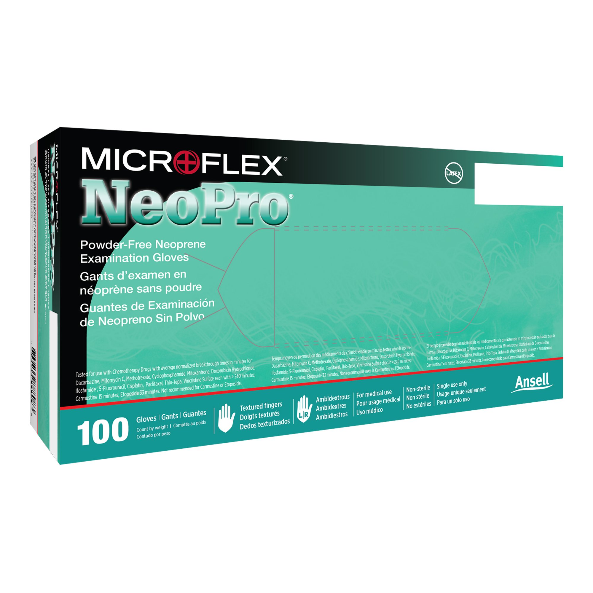 NeoPro Polychloroprene Exam Glove, Large, Green MK 466032