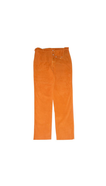 Pants: Domestic Rust Split Leather
