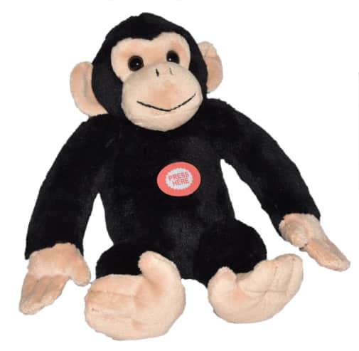 Wild Republic Wild Calls Chimp 8" Plush with Sound