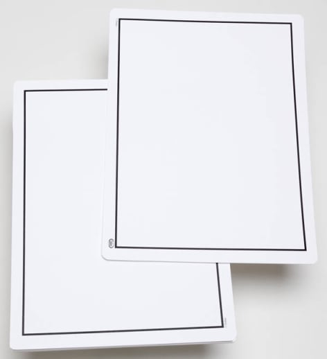Write-On/Wipe-Off Blank Mat