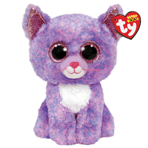 Cassidy Lavender Cat Beanie Boo 8"